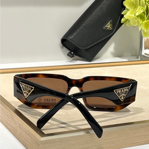 Versace Black Sunglasses with Gold Accents main image 5